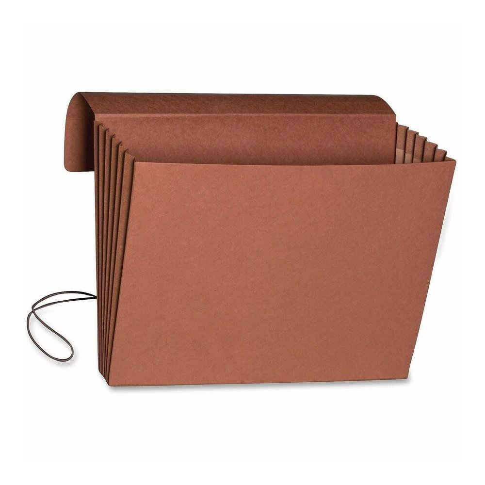 Smead Legal Recycled File Wallet - 8 1/2" x 14" - 5 1/4" Expansion - Top Tab Location - 11 pt. - Redrope - Elastic Closure, Flap, Reinforced Gusset, Tear Resistant - 30% Recycled - 1 Each. Picture 5