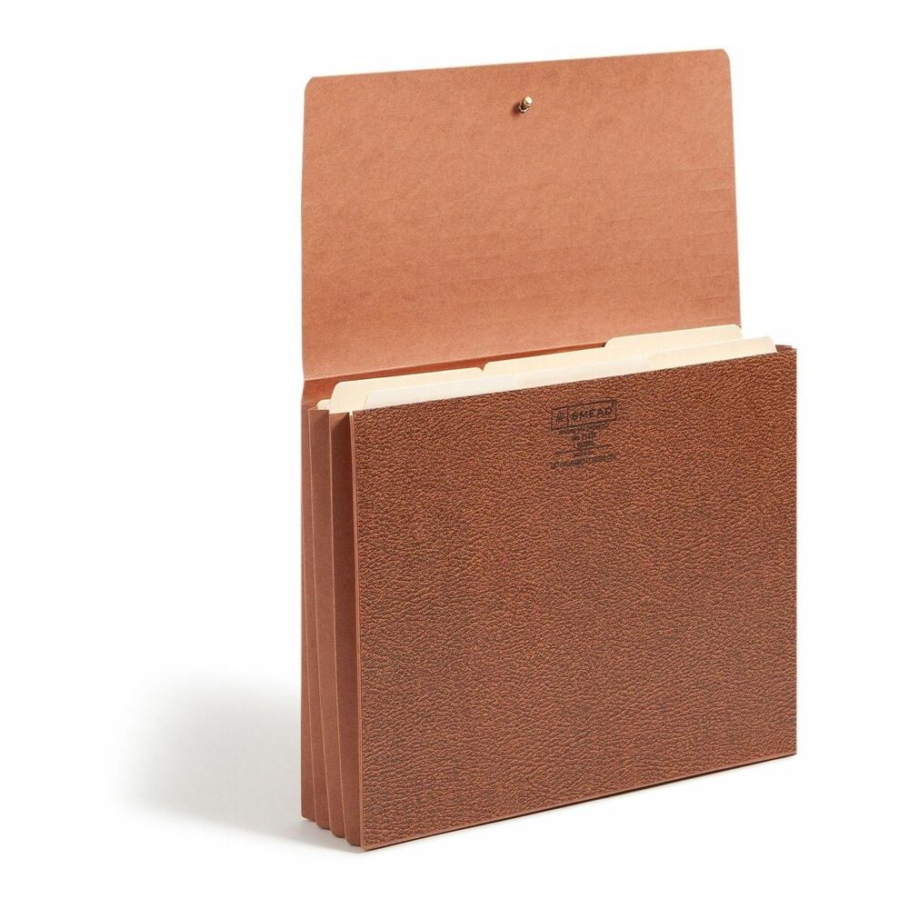 Smead Letter Recycled File Wallet - 8 1/2" x 11" - 3 1/2" Expansion - Redrope - Elastic Closure, Reinforced Gusset, Flap - 30% Recycled - 1 Each. Picture 12