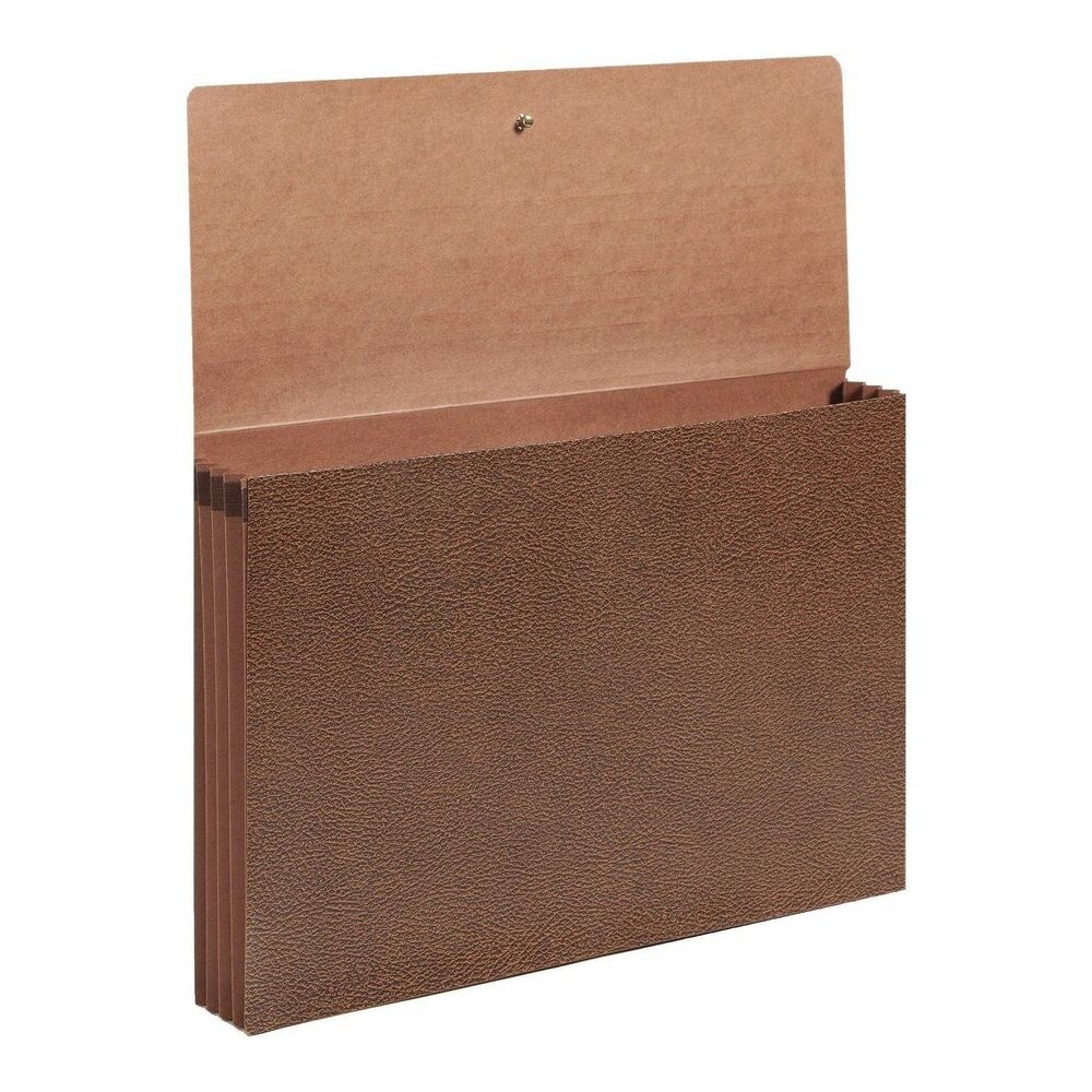 Smead Legal Recycled File Wallet - 8 1/2" x 14" - 3 1/2" Expansion - Redrope - Elastic Closure, Reinforced Gusset, Flap - 30% Recycled - 1 Each. Picture 11