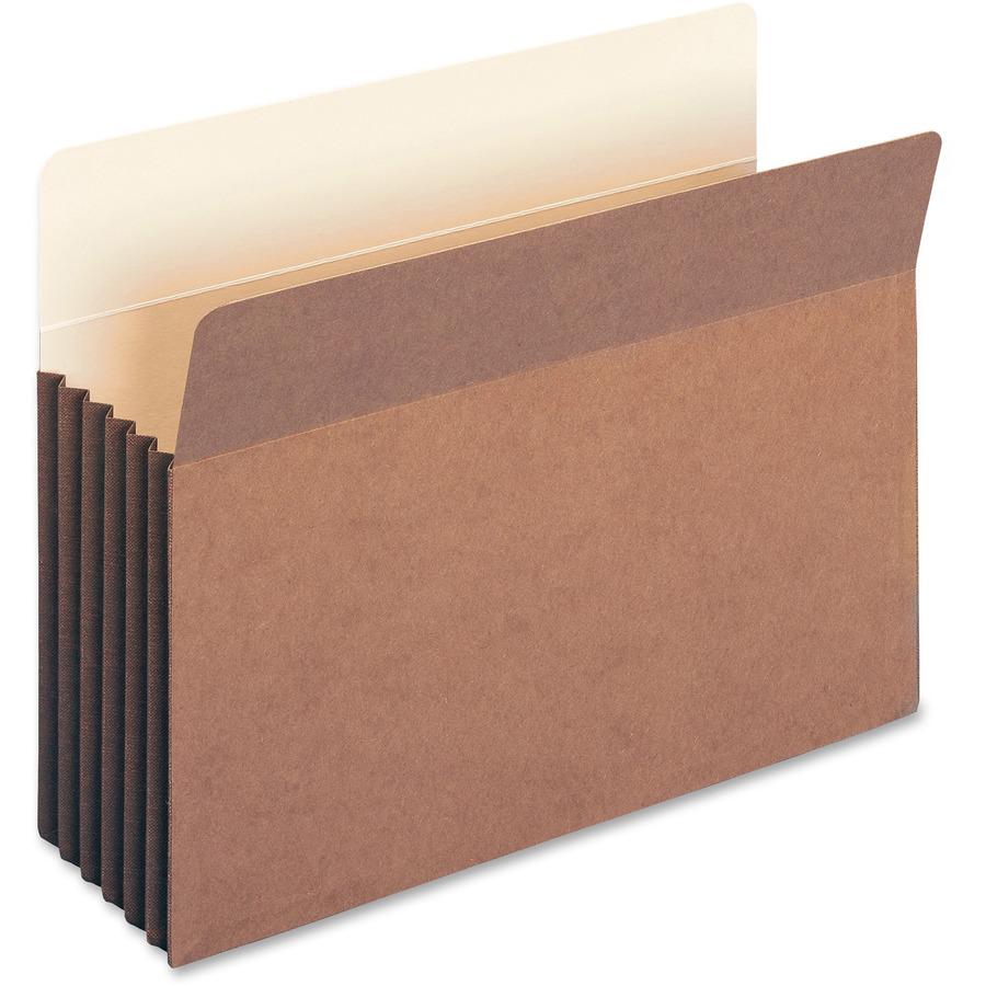 Smead Straight Tab Cut Letter Recycled File Pocket - 8 1/2" x 11" - 5 1/4" Expansion - Top Tab Location - 12.5 pt. - Redrope - Tear Resistant, Rounded Corner, Reinforced Gusset - 30% Recycled - 10 / B. Picture 4