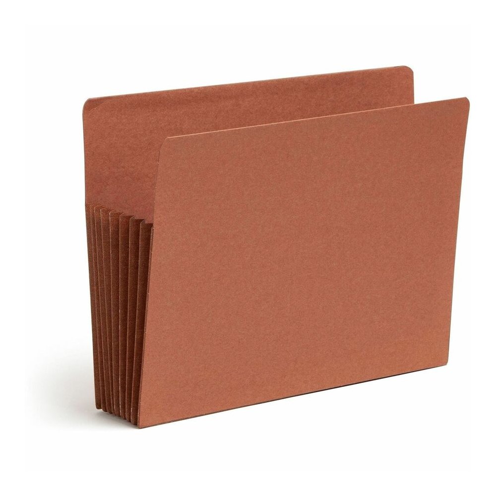 Smead TUFF Straight Tab Cut Letter Recycled File Pocket - 8 1/2" x 11" - 7" Expansion - 16.5 pt. - 2 Plys - Redrope - Rip Resistant, Tear Resistant, Reinforced Tab, Heavyweight Cover - 30% Recycled - . Picture 9