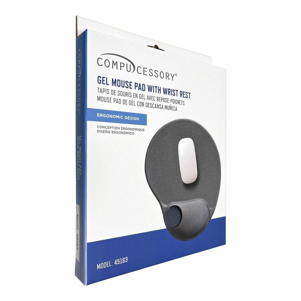 Compucessory Gel Mouse Pads - 9" Height x 10" Width x 1" Depth - Gray - Gel - 1 Each. Picture 7