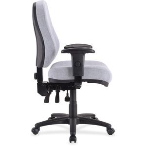 Lorell Bailey High-Back Multi-Task Chair - Gray Acrylic Seat - Black Frame - 1 Each. Picture 4