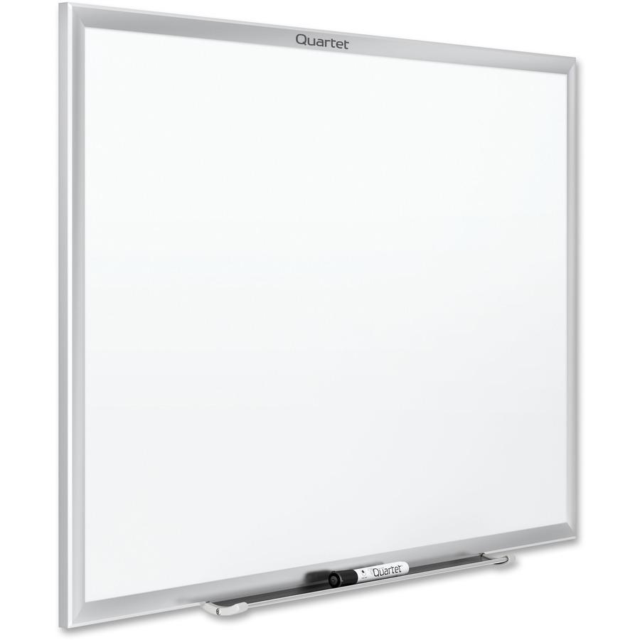 Quartet Classic Whiteboard - 36" (3 ft) Width x 24" (2 ft) Height - White Melamine Surface - Silver Aluminum Frame - Horizontal/Vertical - 1 Each. Picture 7
