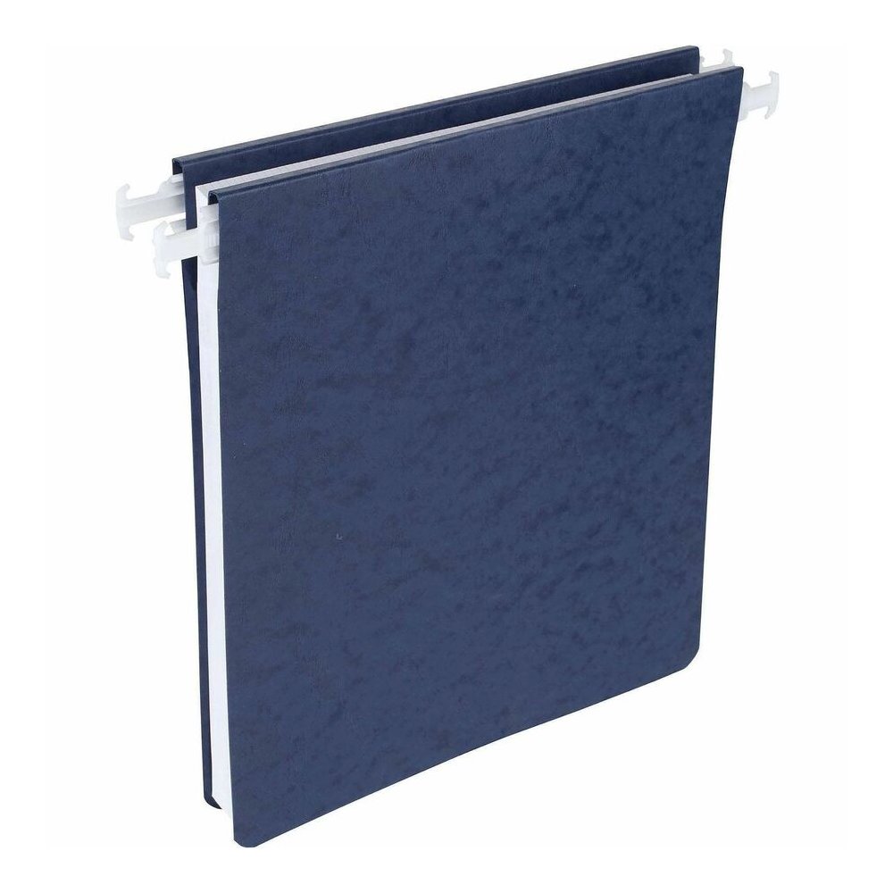 ACCO PRESSTEX Unburst Sheet Covers - 6" Binder Capacity - 9 1/2" x 11" Sheet Size - Dark Blue - Recycled - Retractable Filing Hooks, Hanging System, Moisture Resistant, Water Resistant - 1 Each. Picture 6