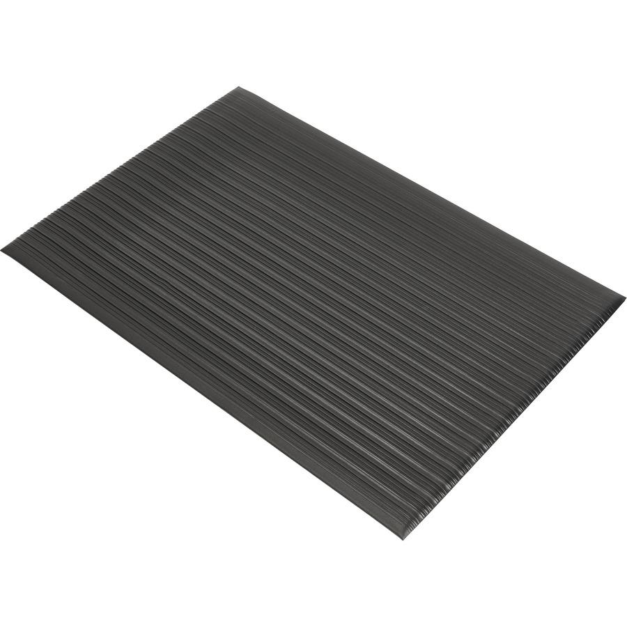 Genuine Joe Air Step Anti-Fatigue Mat - Warehouse - 36" Length x 24" Width x 0.375" Thickness - Vinyl, Vinyl Foam - Black - 1 Each. Picture 4