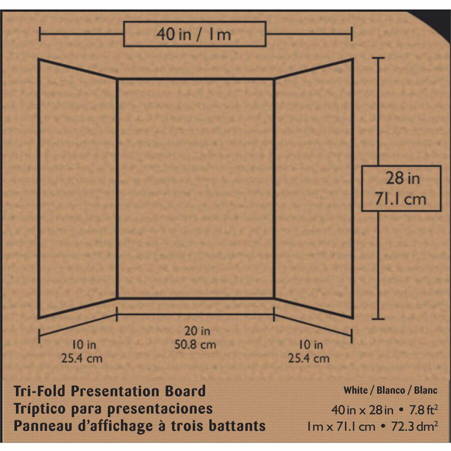 Pacon Presentation Boards - 28" Board Height x 40" Board Width - White Surface - 8 / Carton. Picture 4