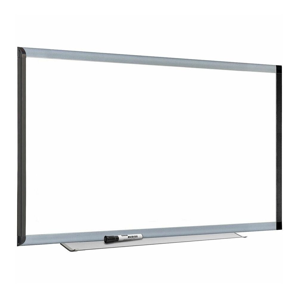 Lorell Signature Series Magnetic Dry-erase Markerboard - 48" (4 ft) Width x 36" (3 ft) Height - Porcelain Surface - Silver, Ebony Frame - Magnetic - 1 Each. Picture 7