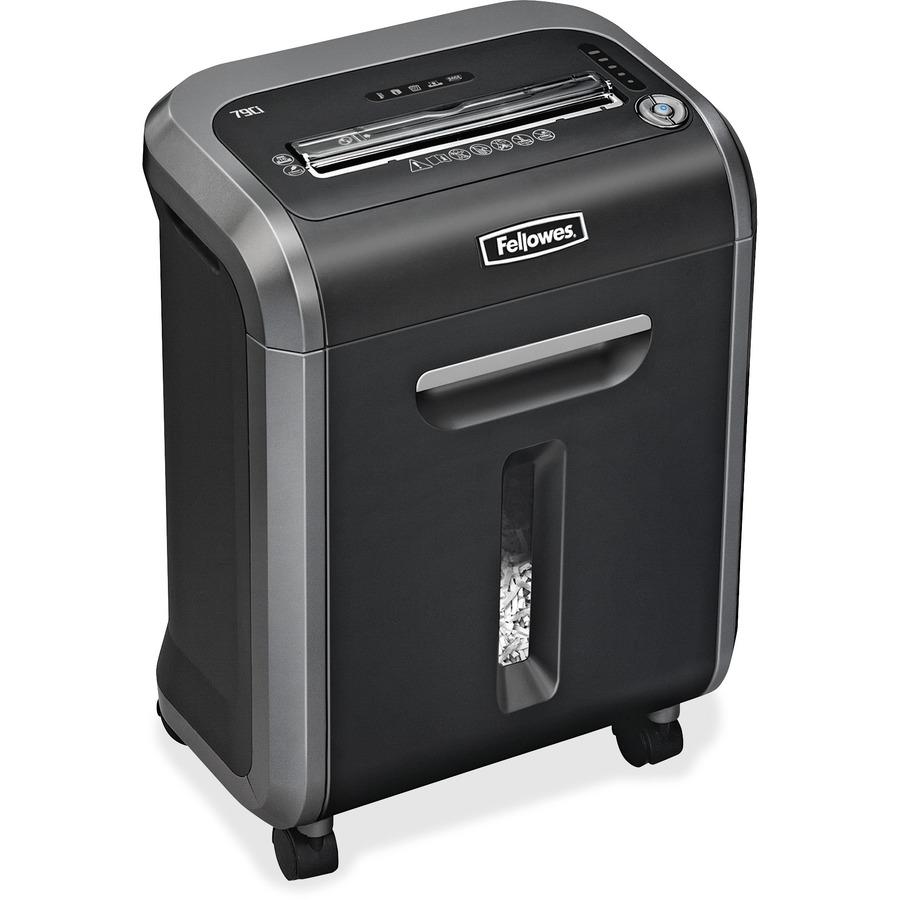 Fellowes Powershred&reg; 79Ci 100% Jam Proof Cross-Cut Shredder - Non-continuous Shredder - Cross Cut - 16 Per Pass - for shredding Staples, Credit Card, CD, DVD, Paper Clip, Junk Mail, Paper - 0.156". Picture 7