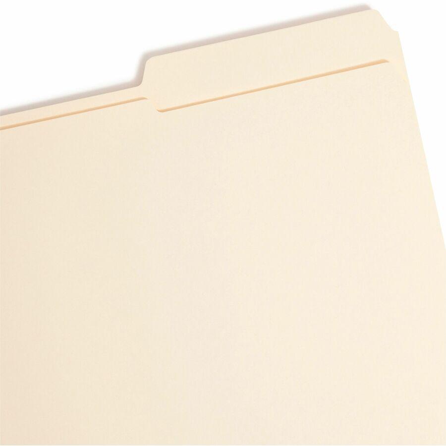 Smead 1/3 Tab Cut Legal Recycled Fastener Folder - 8 1/2" x 14" - 2 x 2K Fastener(s) - Manila - Manila - 10% Recycled - 50 / Box. Picture 8