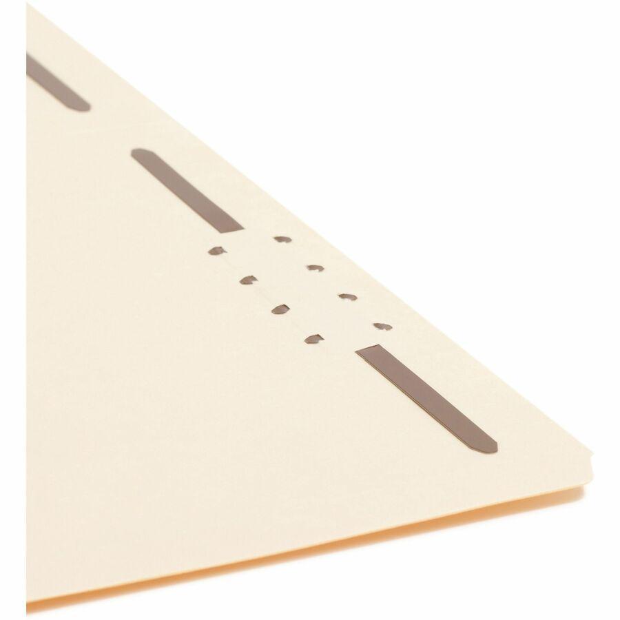 Smead 1/3 Tab Cut Letter Recycled Fastener Folder - 8 1/2" x 11" - 3/4" Expansion - 2 x 2K Fastener(s) - 2" Fastener Capacity for Folder - Top Tab Location - Third Tab Position - Manila - Manila - 10%. Picture 8