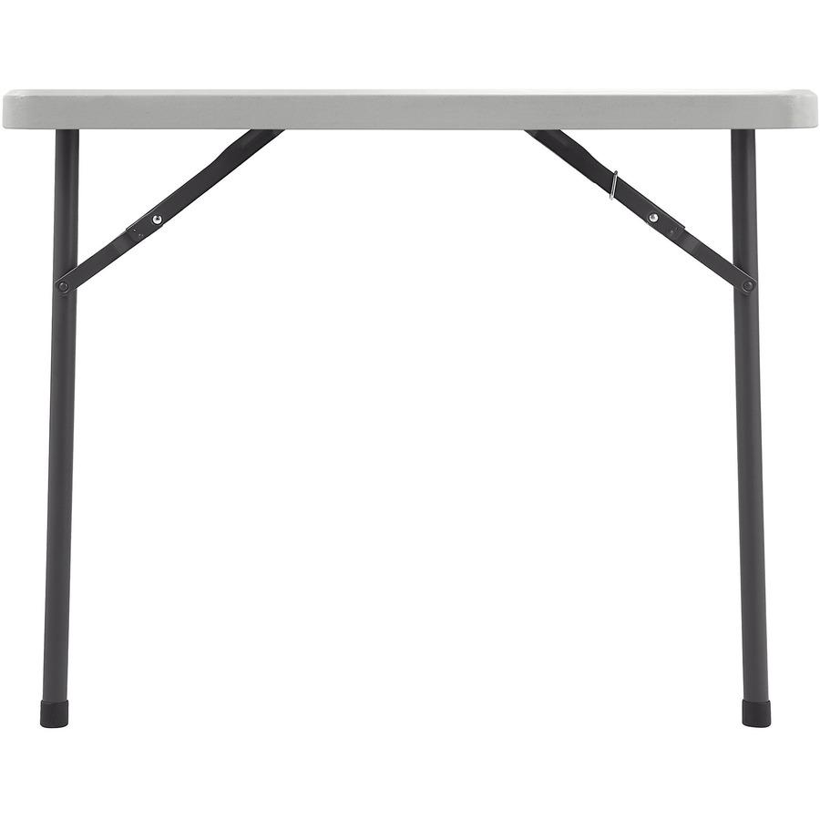 Lorell Ultra-Lite Banquet Folding Table - Square Top - 600 lb Capacity - 29" Height x 36" Width x 36" Depth - Indoor, Outdoor - Gray, Powder Coated - 1 Each. Picture 9