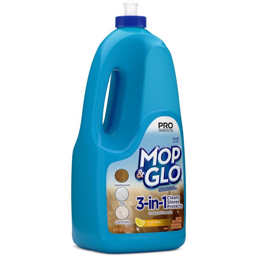 Professional MOP & GLO&reg; Triple Action Floor Shine Cleaner - For Wood Floor, Vinyl Floor, Linoleum Floor, Ceramic Tile Floor, Tile - 64 oz (4 lb) - Fresh Citrus Scent - 6 / Carton - Tan. Picture 7