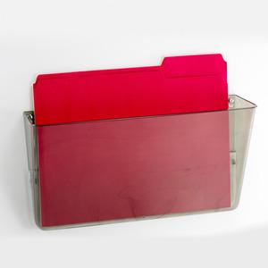 Officemate Mountable Wall File - 7" Height x 13" Width x 4.1" Depth - Smoke - Plastic - 1 Each. Picture 8