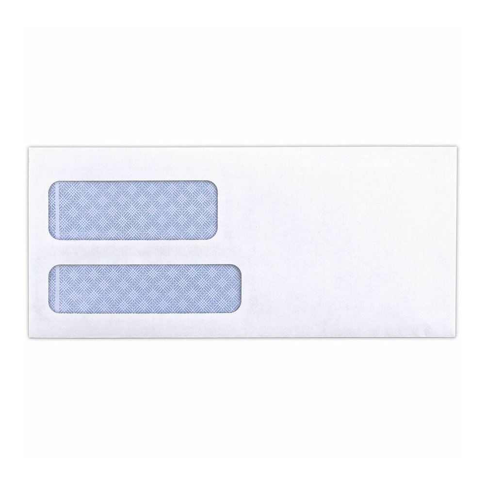 Business Source No. 9 Double Window Invoice Envelopes - Double Window - #9 - 8 7/8" Width x 3 7/8" Length - 24 lb - White - 500 / Box. Picture 12
