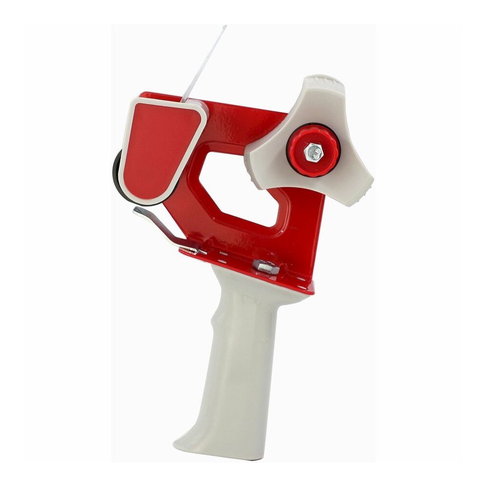 Business Source Pistol Grip Tape Dispenser - 3" Core - Adjustable Tension Mechanism - Red - 1 Each. Picture 12