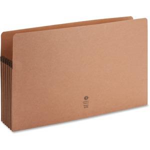 Business Source Legal Recycled File Pocket - 8 1/2" x 14" - 5 1/4" Expansion - Redrope - Redrope - Tear Proof, Tyvek Gusset, Reinforced Gusset - 30% Recycled - 10 / Box. Picture 6