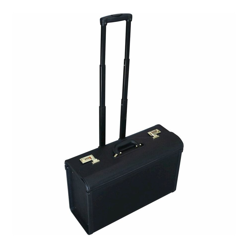 Lorell Travel/Luggage Case (Roller) Travel Essential, Book, File Folder - Black - Vinyl Body - Handle - 14" Height x 22" Width x 8" Depth - 1 Each. Picture 12