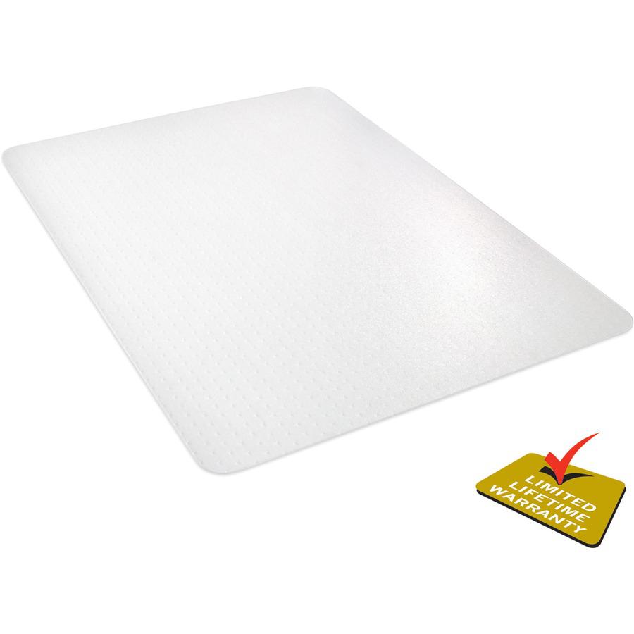 Deflecto EconoMat Chair Mat - Carpeted Floor - 53" Length x 45" Width x 0.063" Thickness - Rectangular - Polycarbonate - Clear - 1Each. Picture 7