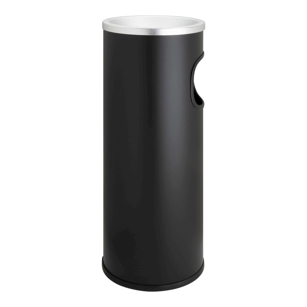 Genuine Joe Fire-safe 3-Gallon Ashtray Receptacle - 3 gal Capacity - Removable Lid, Fire-Safe - 28" Height x 11" Width - Aluminum, Stainless Steel - Aluminum, Black - 1 Each. Picture 8