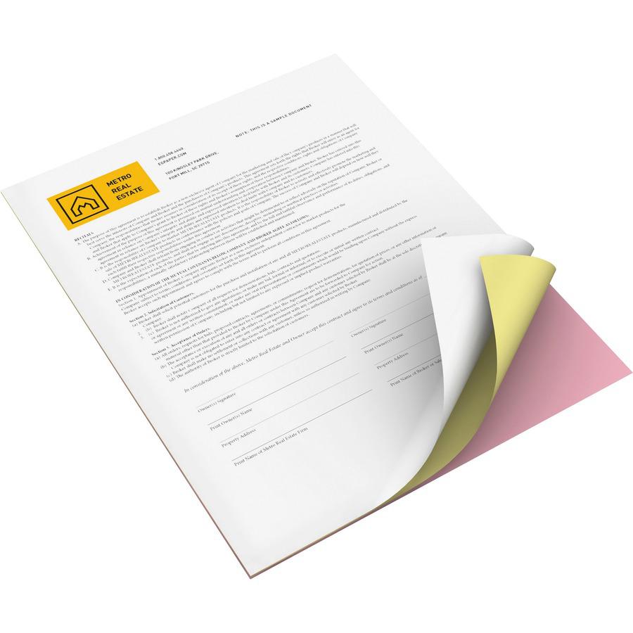 Xerox Bold Digital Carbonless Paper - White - Letter - 8 1/2" x 11" - Sustainable Forestry Initiative (SFI) - Environmentally Friendly, Precollated, Capsule Control Coating - White, Yellow, Pink - 3/S. Picture 5