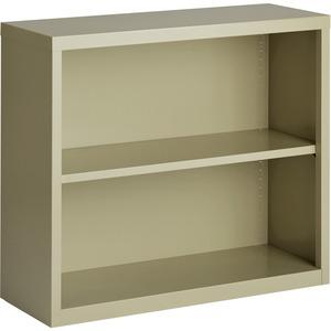 Lorell Fortress Series Bookcase - 34.5" Width x 13" Depth x 30" Height - 2 x Shelf(ves) - Putty - Powder Coated - Steel - Yes. Picture 3