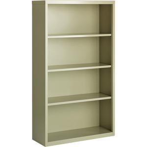 Lorell Fortress Series Bookcase - 34.5" Width x 13" Depth x 60" Height - 4 x Shelf(ves) - Putty - Powder Coated - Steel - Yes. Picture 4