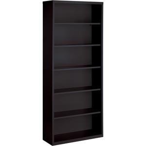 Lorell Fortress Series Bookcase - 34.5" Width x 13" Depth x 82" Height - 6 x Shelf(ves) - Black - Powder Coated - Steel - Yes. Picture 5