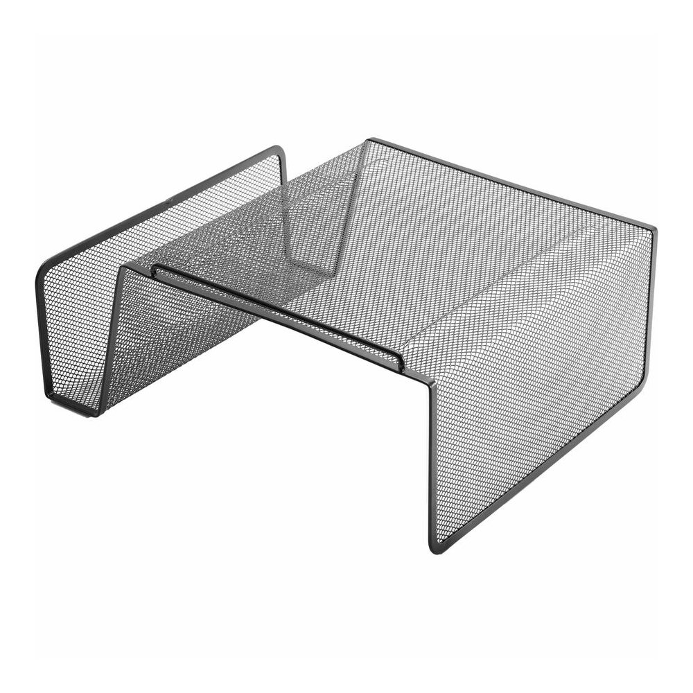 Lorell Mesh Wire Angled Height Mesh Phone Stand - 11.1" Height x 10.1" Width x 5.3" Depth - Steel - Black - 1 Each. Picture 3