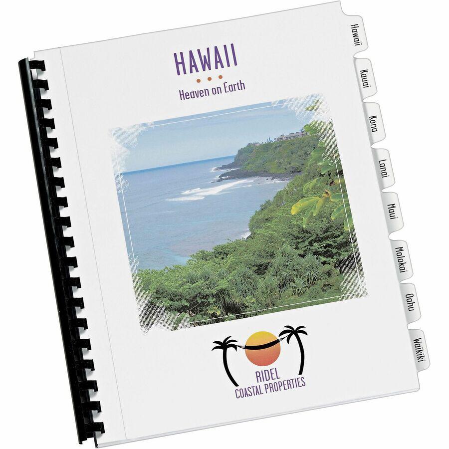 Avery&reg; Unpunched Print-On Dividers - 40 x Divider(s) - Print-on Tab(s) - 8 - 8 Tab(s)/Set - 8.5" Divider Width x 11" Divider Length - White Paper Divider - White Paper Tab(s) - Recycled - 5 / Box. Picture 4