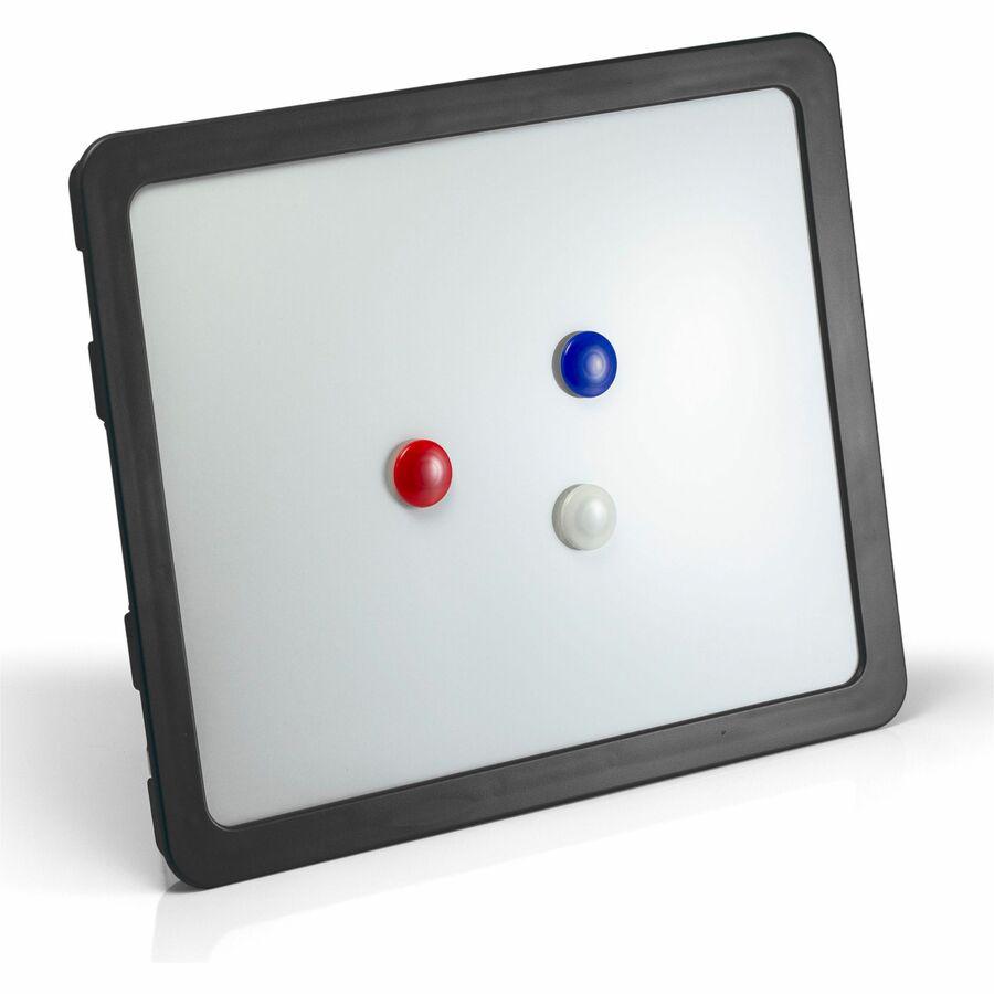 Lorell Magnetic Dry-erase Board - 15.9" (1.3 ft) Width x 12.9" (1.1 ft) Height - Black Frame - Magnetic - 1 Each. Picture 7