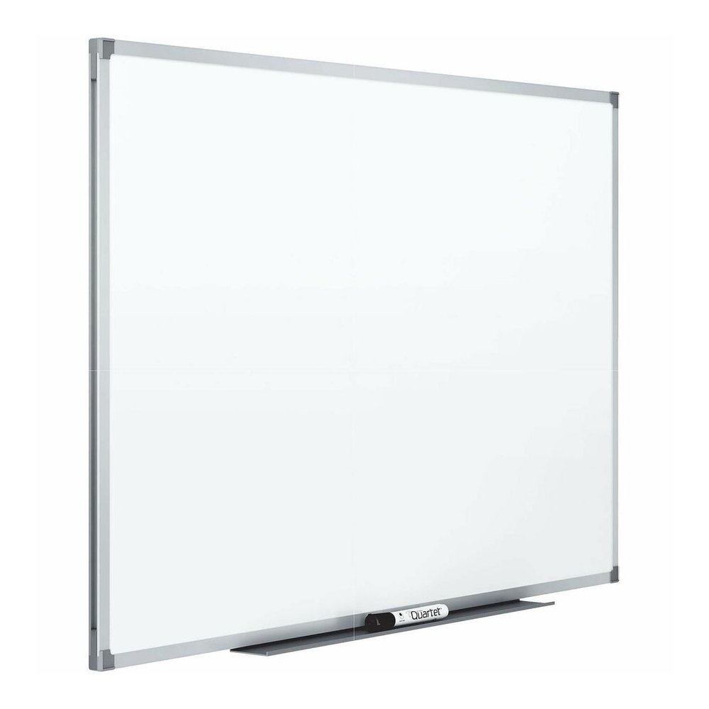 Mead Basic Dry-Erase Board - 72.6" (6.1 ft) Width x 48.6" (4.1 ft) Height - White Melamine Surface - Silver Aluminum Frame - Durable, Marker Tray - 1 Each. Picture 6