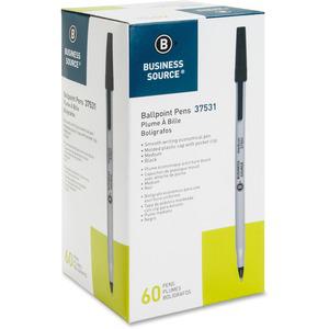 Business Source Bulk Pack Ballpoint Stick Pens - Black Ink - Tungsten Carbide Tip - 60 / Box. Picture 6