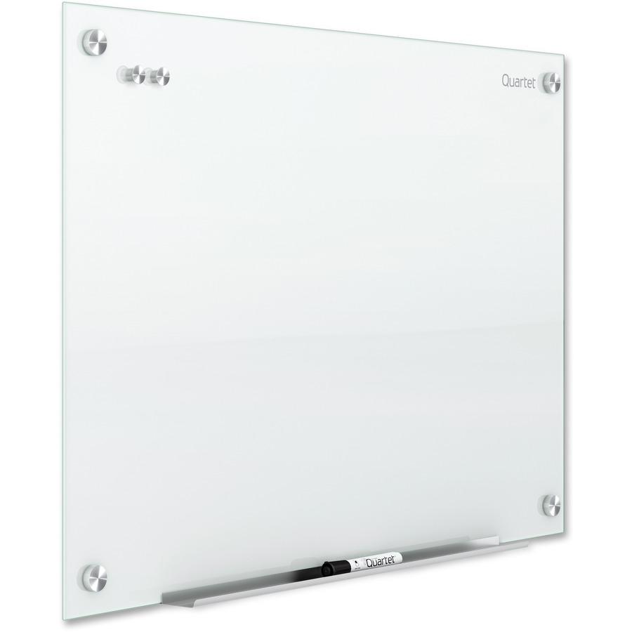 Quartet Infinity Magnetic Glass Dry-Erase Board - 72" (6 ft) Width x 48" (4 ft) Height - White Tempered Glass Surface - White Frame - Horizontal/Vertical - Magnetic - 1 Each. Picture 8