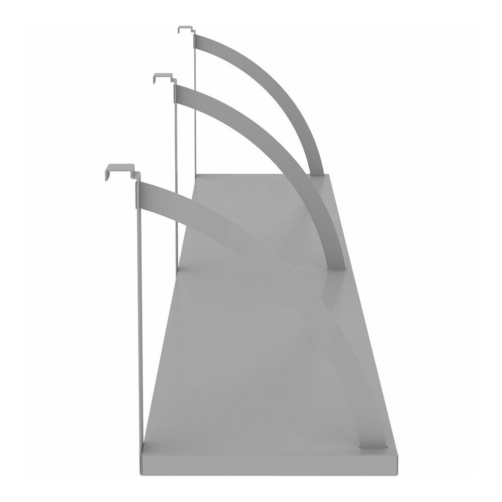 Lorell Panel System Shelf - 56.25" Width x 11.75" Depth x 14.25" Height - Metal - Aluminum - 1 Each. Picture 7