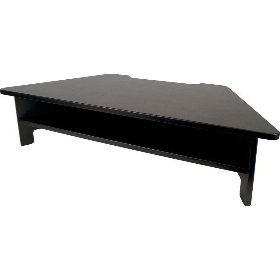 Victor High Rise Monitor Stand - Monitor Stand - Desk Riser - 7.5" Height x 27" Width x 11.5" Depth - Wood - Black. Picture 10