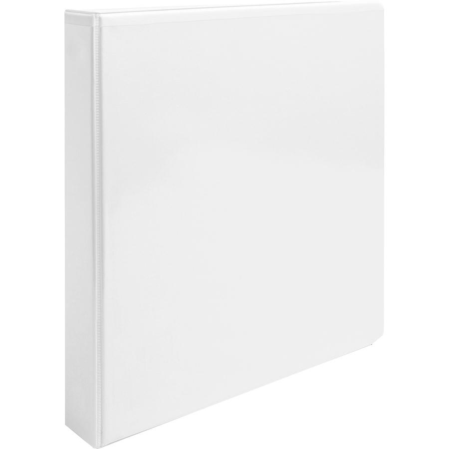 Business Source Round-ring View Binder - 1" Binder Capacity - Letter - 8 1/2" x 11" Sheet Size - 225 Sheet Capacity - Round Ring Fastener(s) - 2 Internal Pocket(s) - Chipboard, Polypropylene - White -. Picture 8