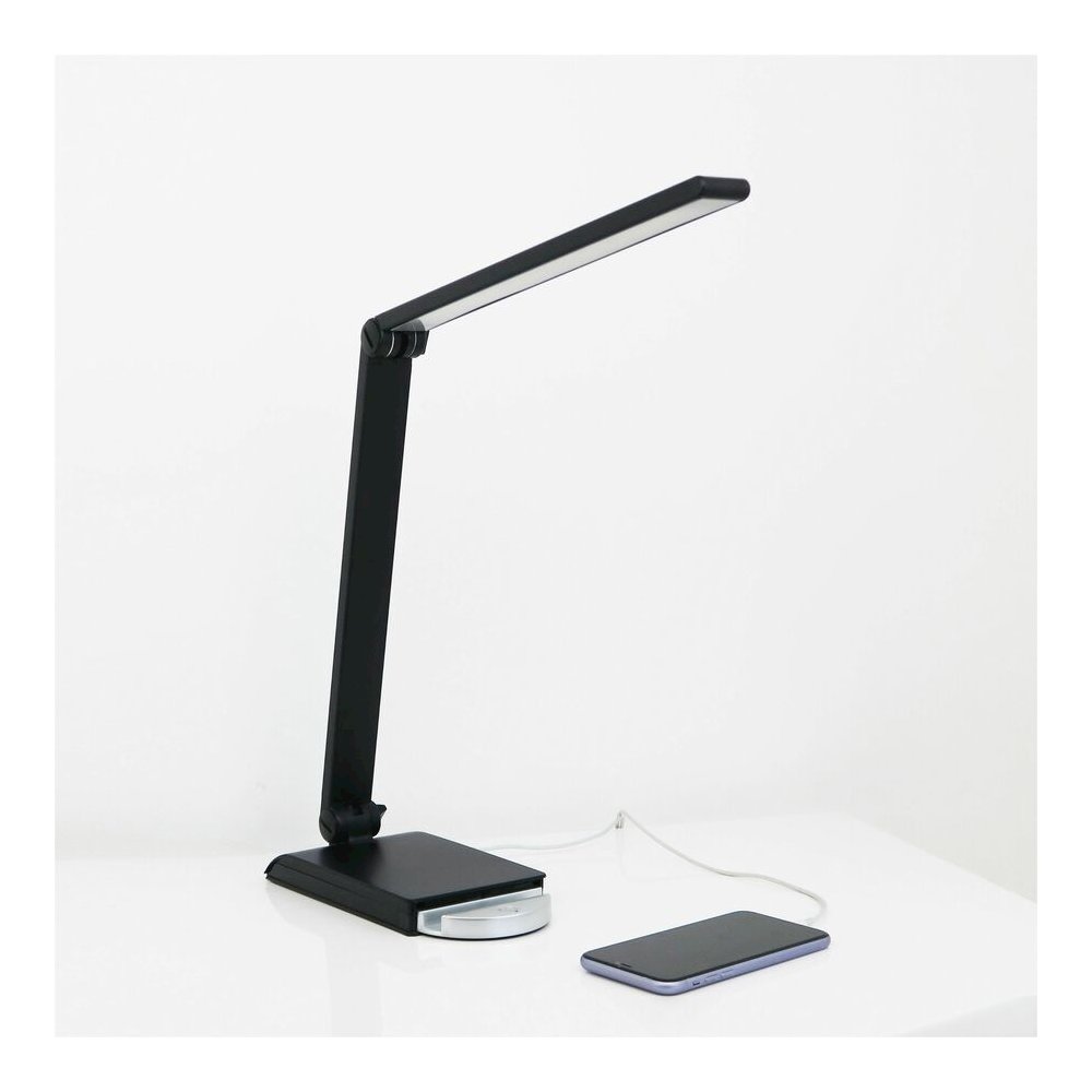 Lorell 8-watt SMD LED Task Light - 8 W LED Bulb - USB Charging, Dimmable - Aluminum, Plastic - Desk Mountable - Black - for Desk, Table, Indoor. Picture 9