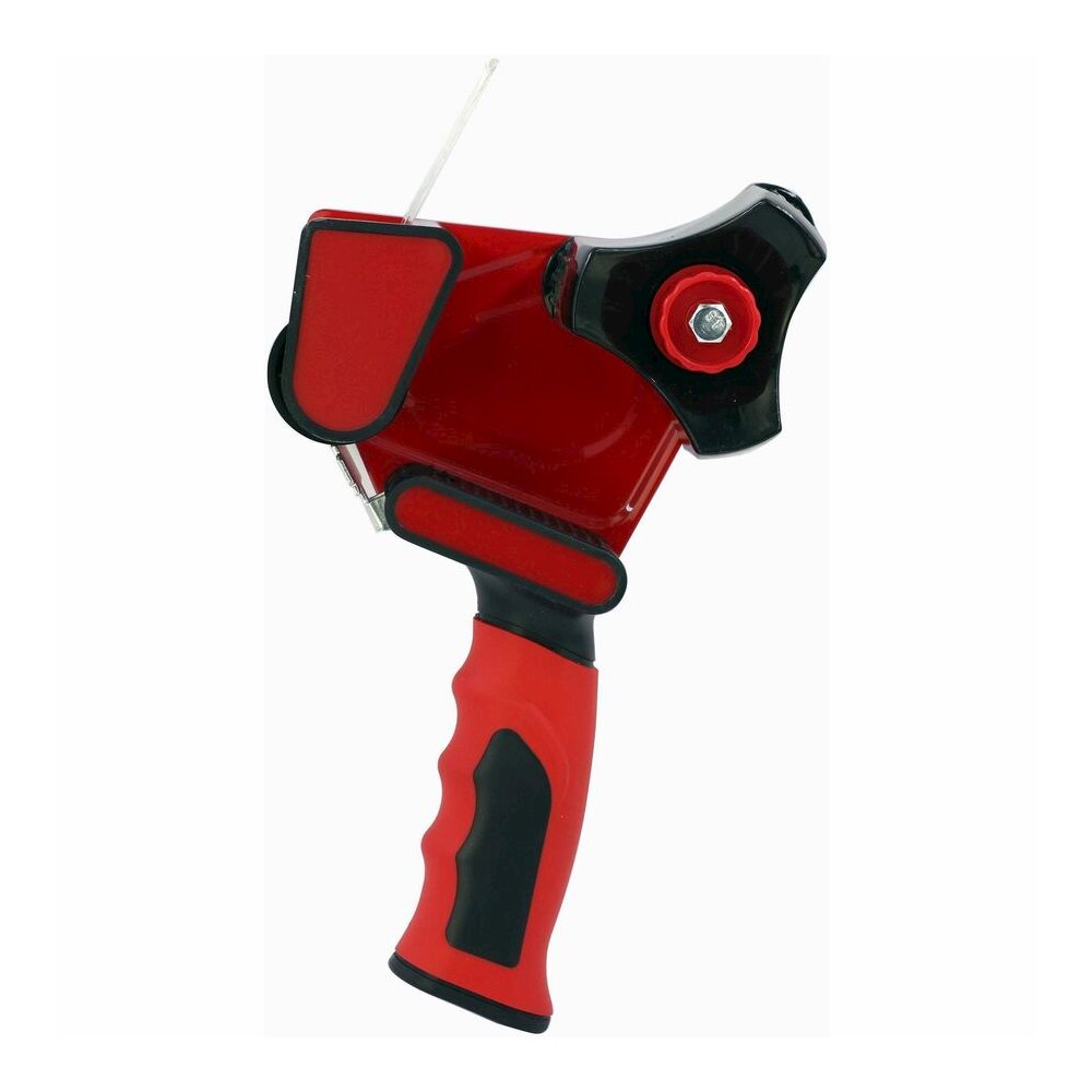 Sparco Handheld Tape Dispenser - 3" Core - Refillable - Ergonomic Design, Adjustable Tension Mechanism, Durable - Red, Black - 1 Each. Picture 12