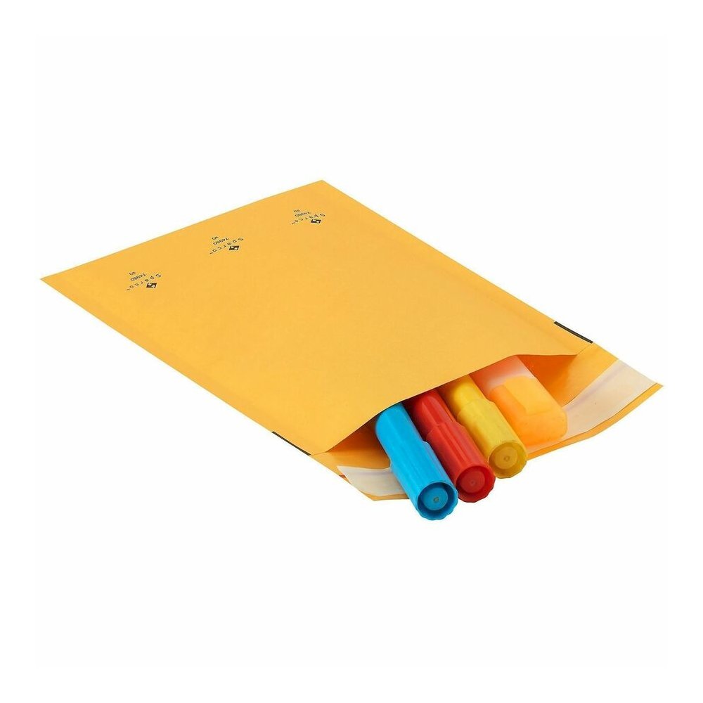 Sparco Size 0 Bubble Cushioned Mailers - Bubble - #0 - 6" Width x 10" Length - Self-sealing - Kraft - Kraft - 200 / Carton. Picture 8