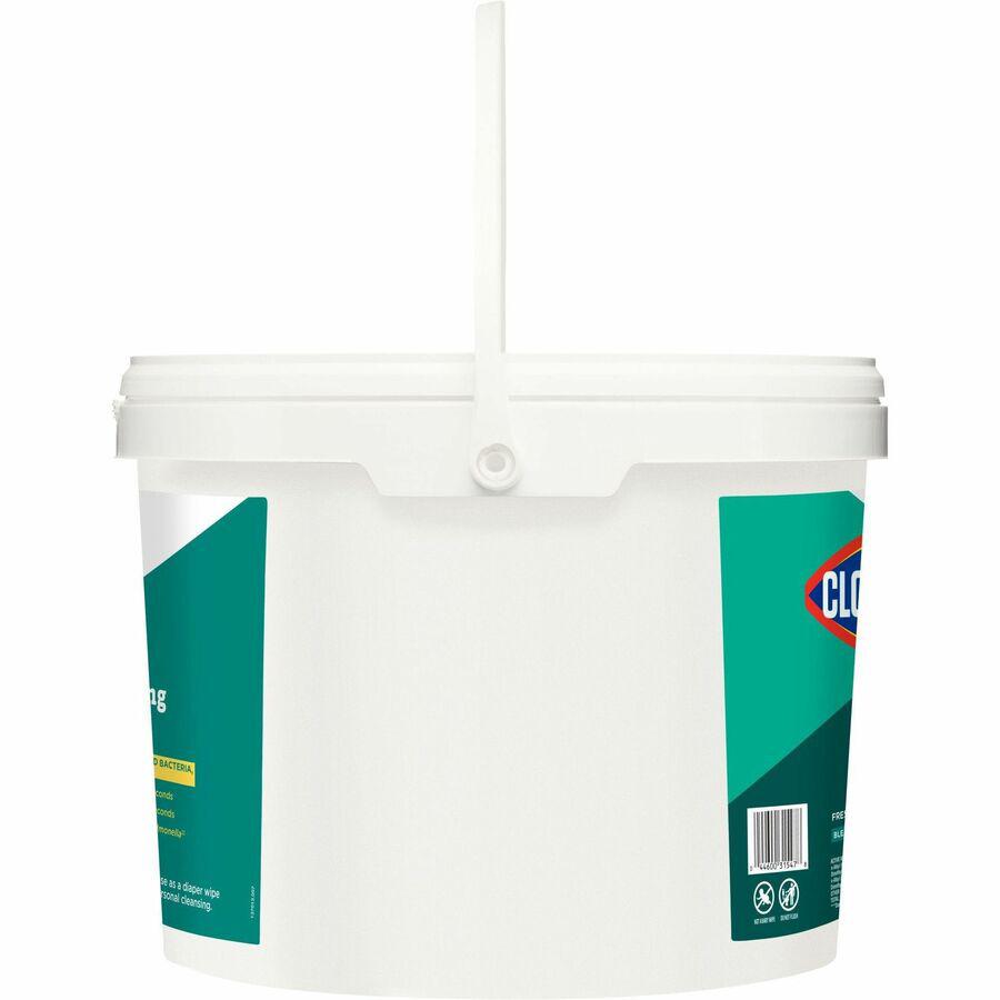 CloroxPro&trade; Disinfecting Wipes - Ready-To-Use - Fresh Scent - 700 / Bucket - 1 Each - Pre-moistened, Anti-bacterial, Textured - White. Picture 10