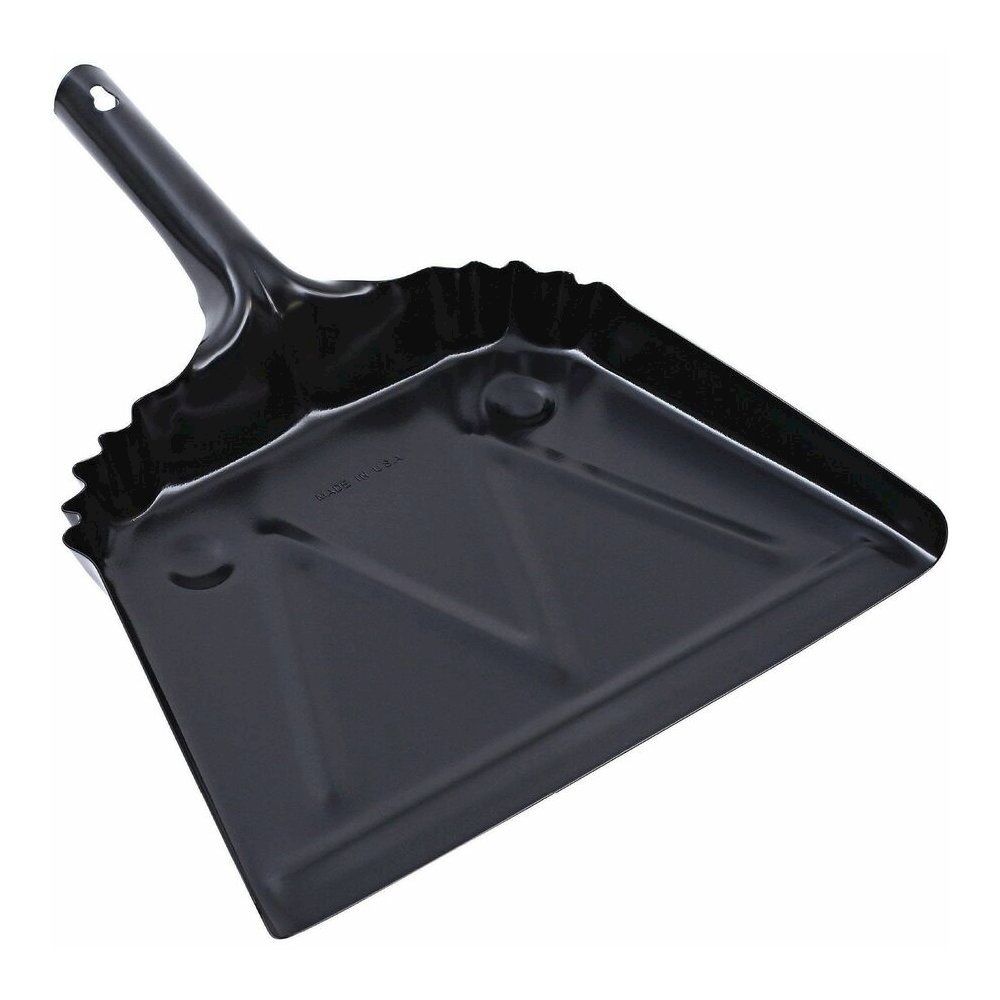 Genuine Joe Heavy-duty Metal Dustpan - 12" Wide - Steel - Black - 12 / Carton. Picture 7