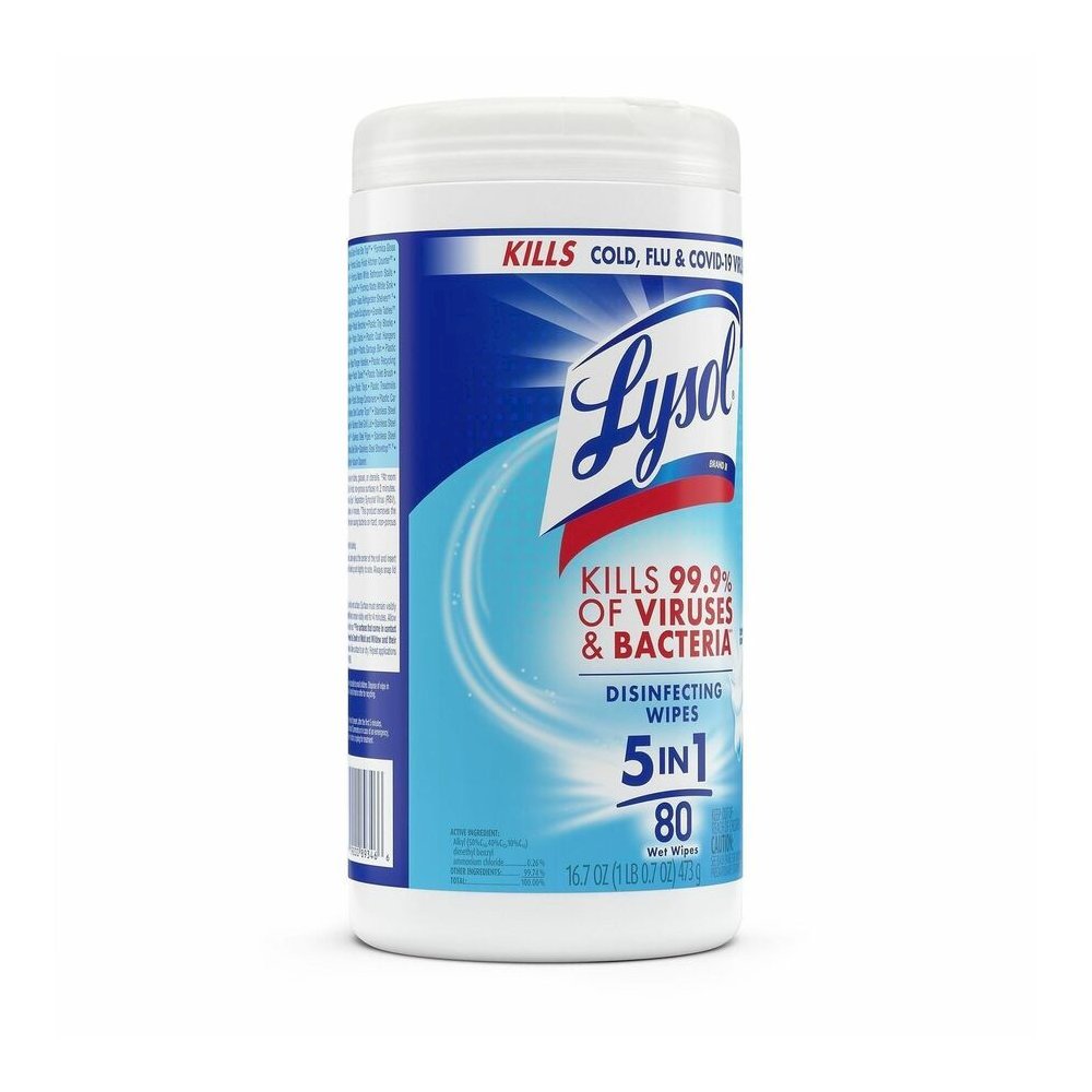 Lysol Disinfecting Wipes - For Multipurpose, Multi Surface - Wipe - Crisp Linen Scent - 7" Length x 7.25" Width - Recommended For: Virus Remover, Bacteria Remover - Disinfectant, Pre-moistened, Deodor. Picture 11