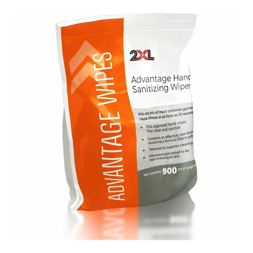 2XL Advantage Sanitizing Wipes - 6" Width x 8" Length - White - 900/Roll - 1 Roll. Picture 4