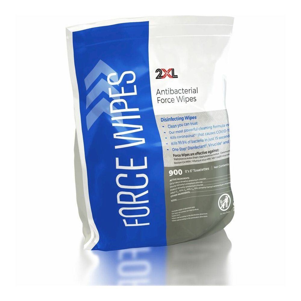 2XL Antibacterial Force Wipes Bucket Refill - 6" Width x 8" Length - White - 900/Pack - 1 Each. Picture 3