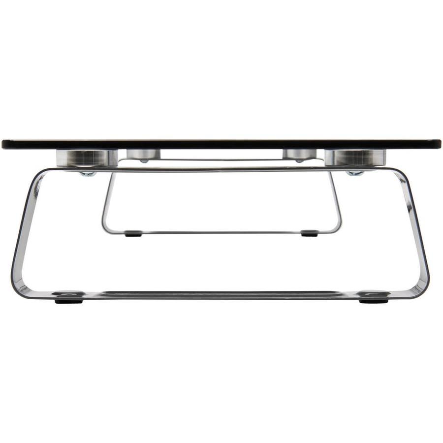 Tripp Lite by Eaton Universal Monitor Riser Stand Glass Computer Laptop Printers 3" - 40 lb Load Capacity - 3.2" Height x 22" Width x 8.3" Depth - Desktop - Tempered Glass, Brushed Aluminum. Picture 5
