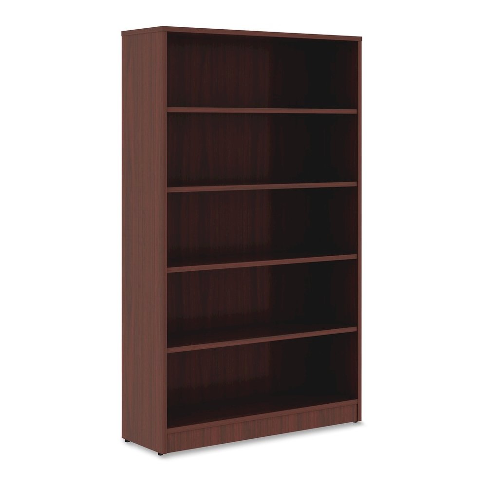 Lorell Laminate Bookcase - Rectangle - 0.7" Thickness Shelf, 60" Height x 36" Width x 12" Depth - 5 Shelve(s) - 4 Adjustable Shelf(ves) - Square Edge - Material: Thermofused Laminate (TFL) - Finish: M. Picture 8