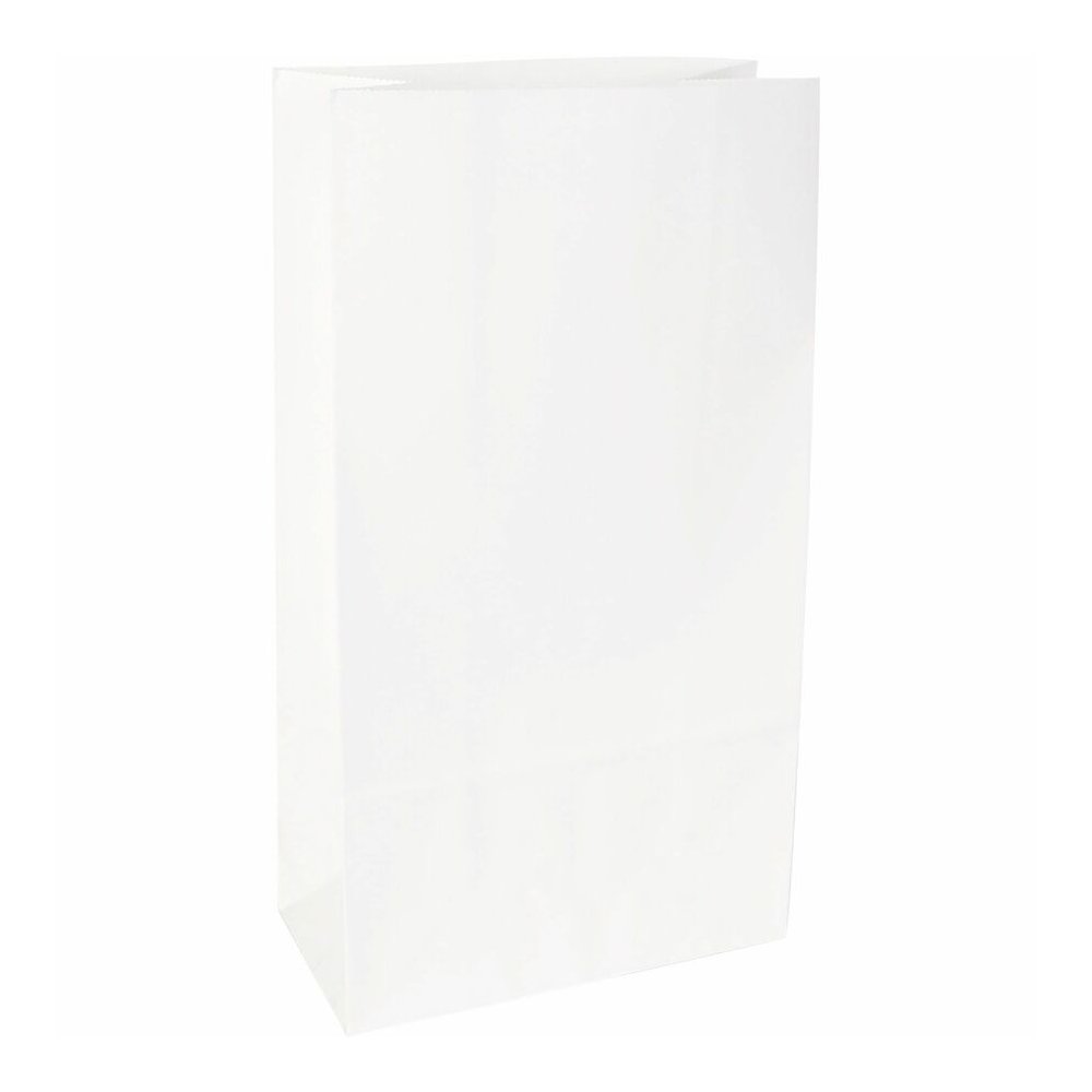Sparco White Kraft Paper Bags - 11" Length x 6" Width - White - Paper - 100 / Pack. Picture 8