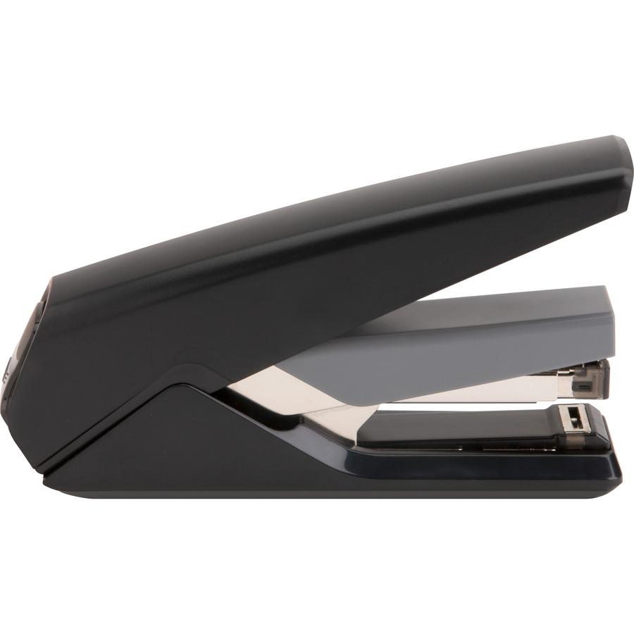 Business Source Full Strip Flat-Clinch Stapler - Staples Upto 30 Sheet of 20lb Paper - Holds Upto 210 Staple - Full Strip - Staple Size: 0.25" - Front Loading - Black - 1 Each. Picture 3