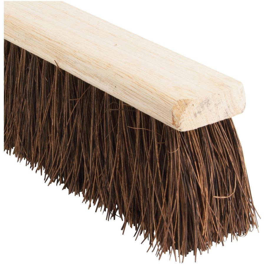 Genuine Joe 24" Push Broomhead - Brown - Lacquered Wood - 24" Length - 1 Each. Picture 4